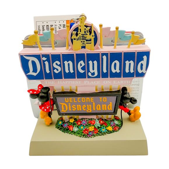 Disney Parks Welcome to Disneyland Sign Magic Light-Up Sketchbook Ornament NWT - Picture 6 of 8